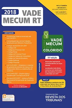 Livro Vade Mecum RT 2018 - Resumo, Resenha, PDF, etc.