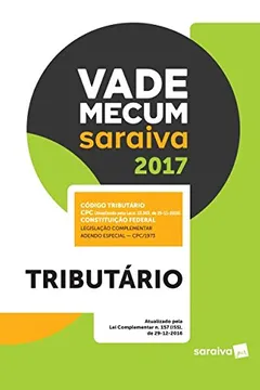 Livro Vade Mecum Saraiva 2017. Tributário - Resumo, Resenha, PDF, etc.