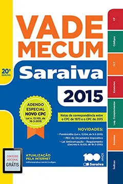 Livro Vade Mecum Tradicional Saraiva - Resumo, Resenha, PDF, etc.