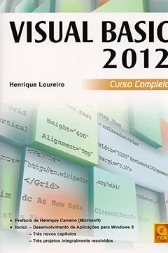 Capa do livro Visual Basic 2012. Curso Completo